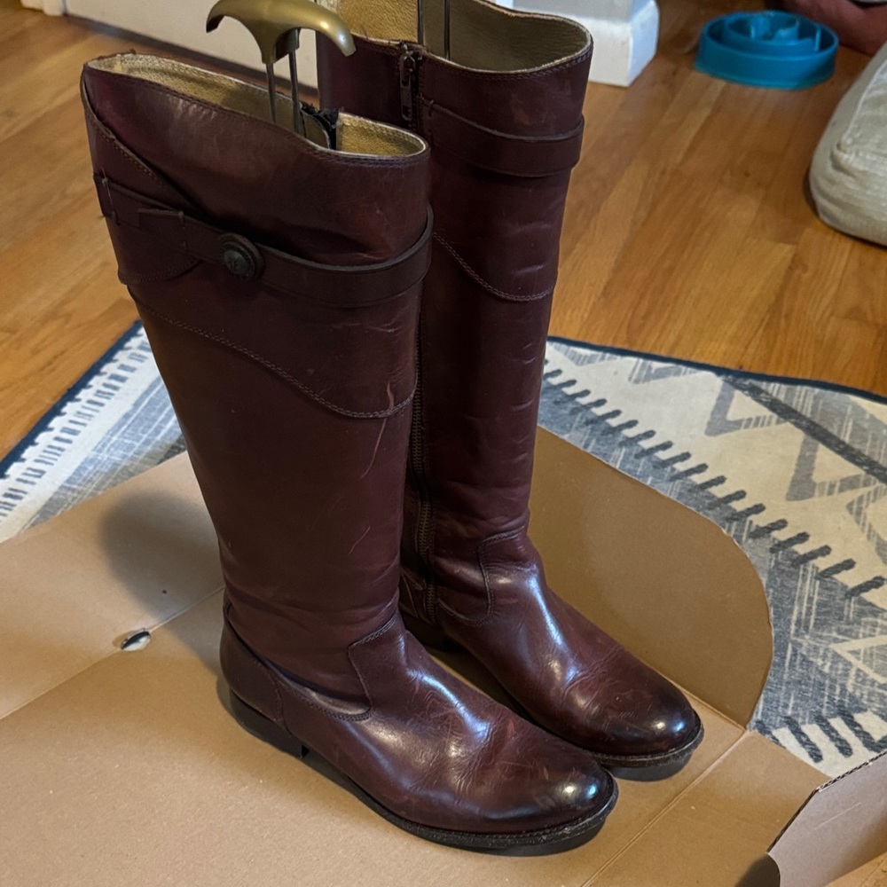 Frye Redwood Molly Button Tall Heeled Boots